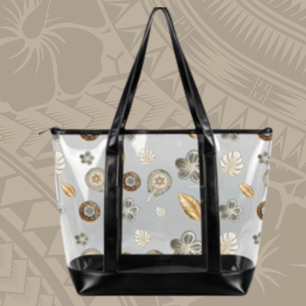 CLEAR TOTE BAG WITH MJSFINEST DESIGNS
